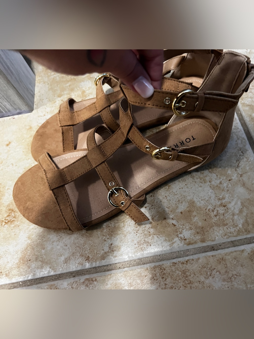 torrid Tan Strappy Buckle Gladiator Sandals